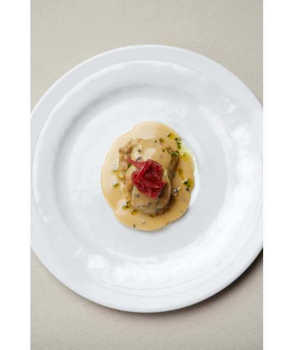Ravioli de ceps y foie con...