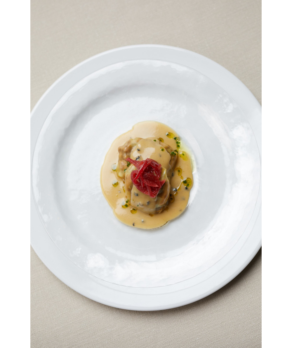 Ravioli de ceps y foie con salsa de...