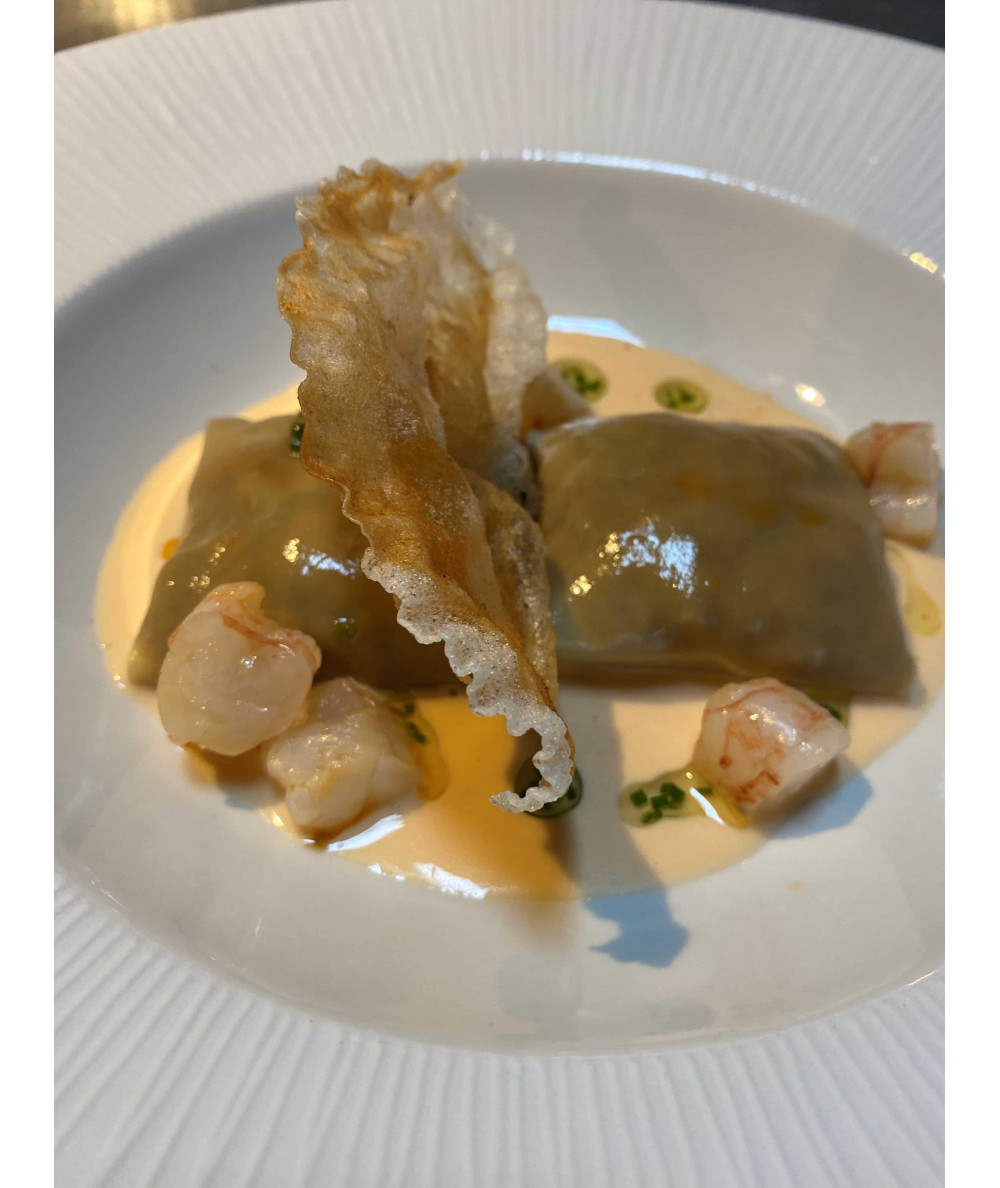 Canelones de verduritas y langostinos...