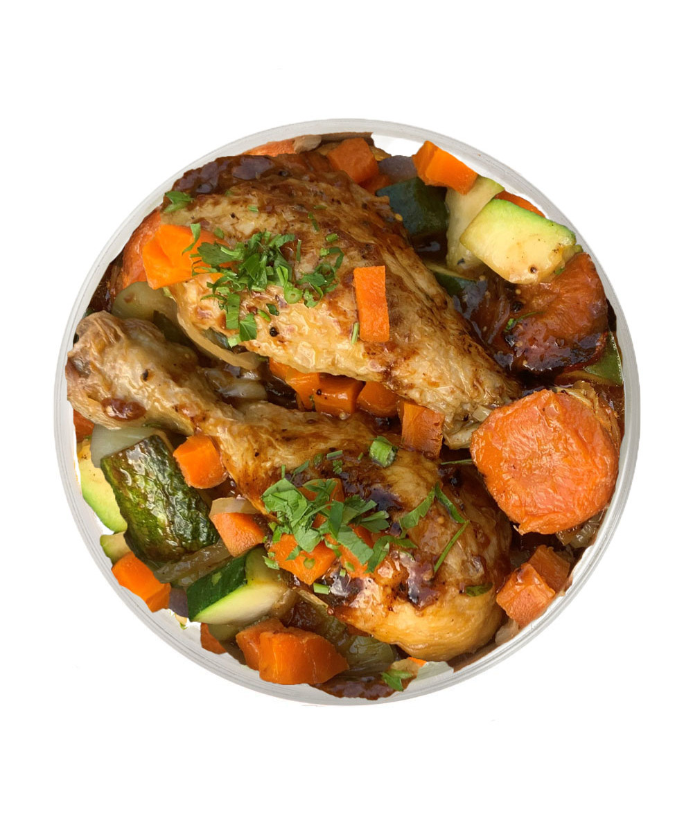 Roast Chicken Thighs with Carrots