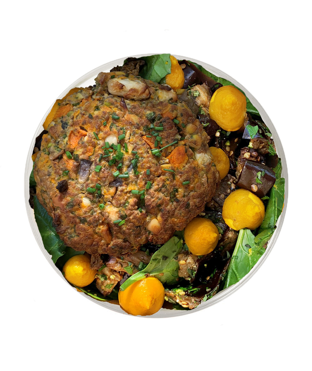 Vegan Burger with Carrot, Pistachio &...