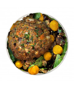 Vegan Burger with Carrot, Pistachio & Chickpeas