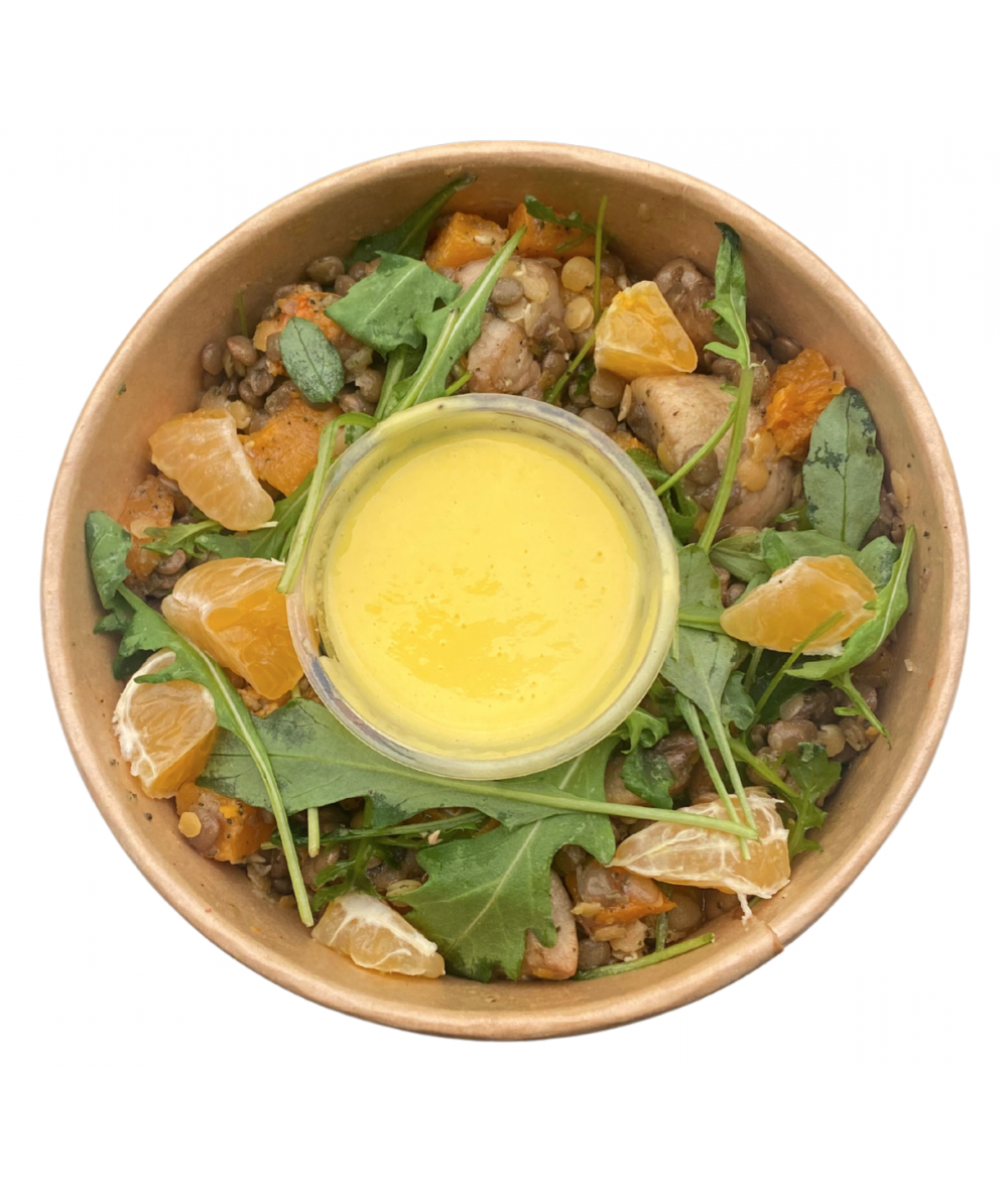 Mushroom, Pumpkin and Tangerine Salad