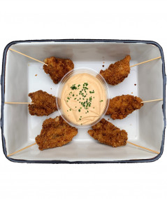 Chicken fingers with our great sauce!