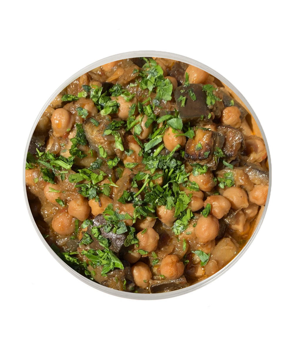 Eggplant and Chickpea Mix