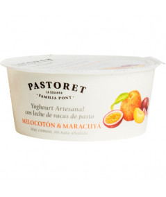 Peach and passion fruit yogurt