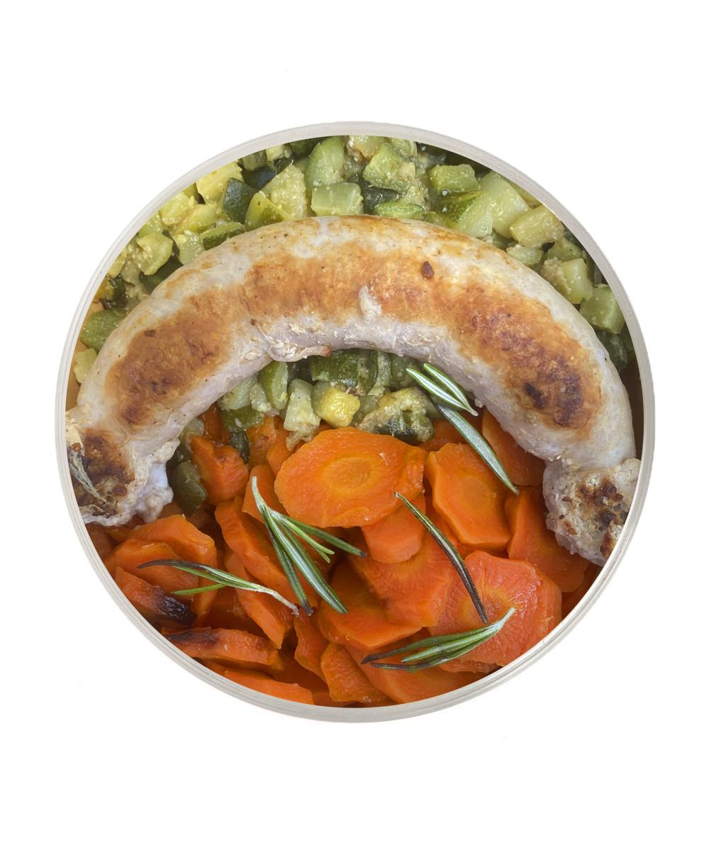 Sausage with Caramelized Carrot