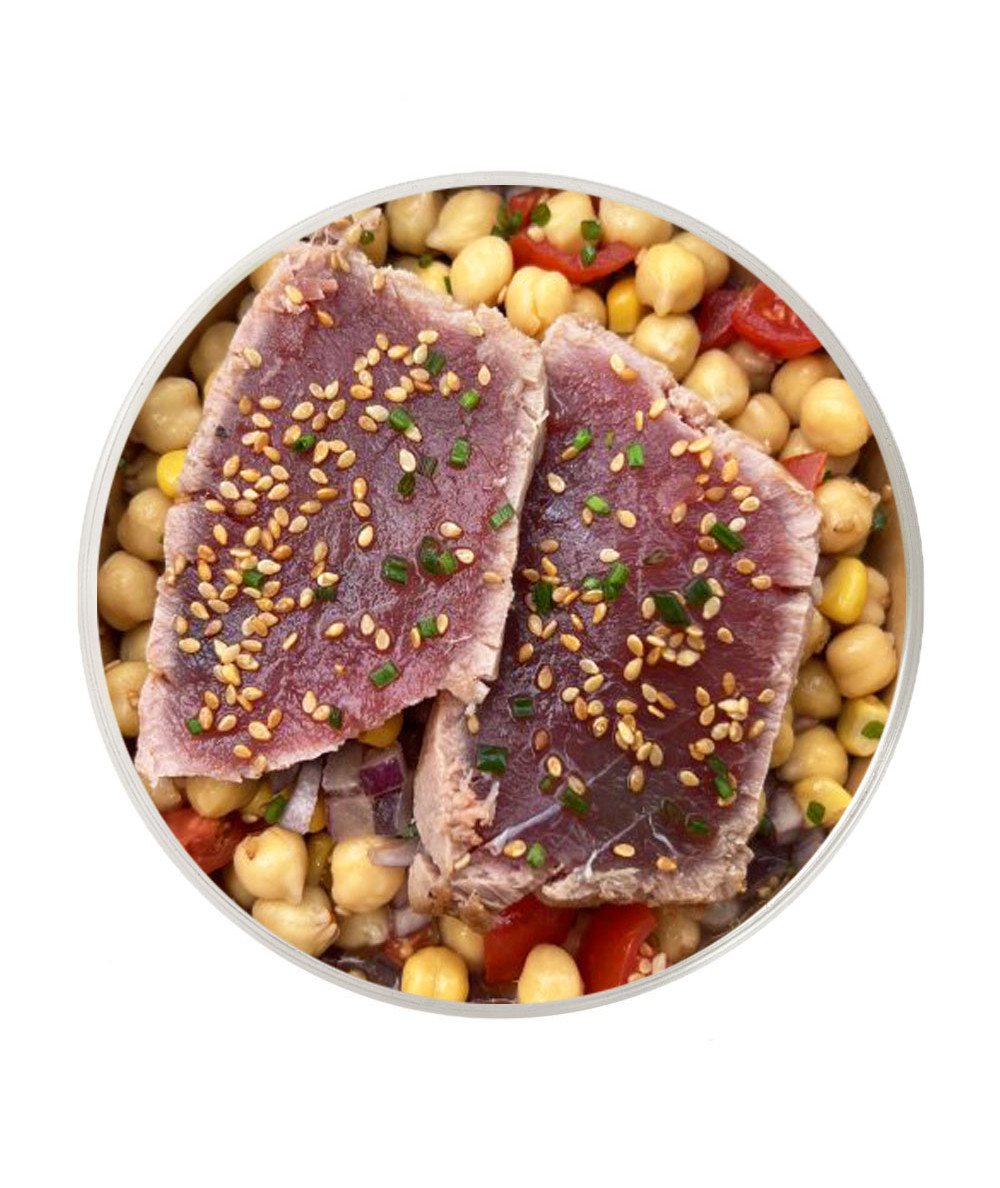 Grilled Tuna with Chickpeas Salad