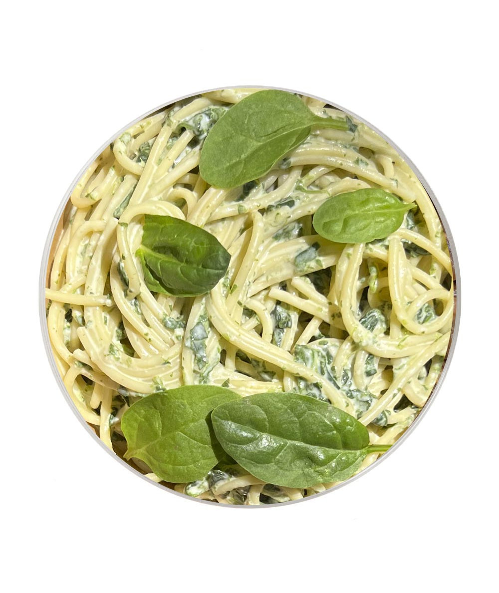 Pasta with Spinach and Cheese Sauce