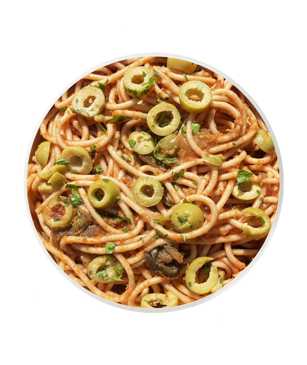 Spaghetti Integral a la Caponata Siciliana