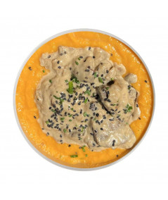 Setas cremosas con calabaza