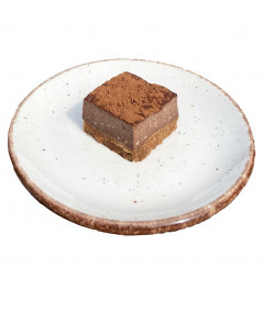 Tarta de chocolate blanco con base de galleta