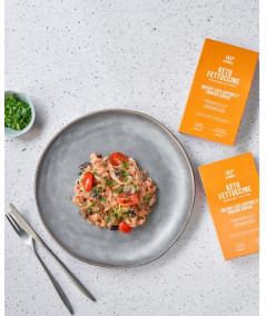 KETO - Konjac Fettuccine amb pesto rosso i albergínia (free gluten)