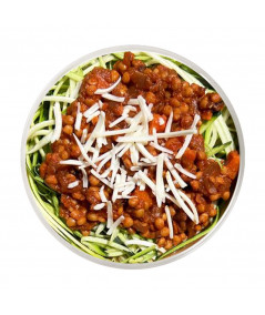 Espaguetis de Carbassó amb Bolonyesa de Llenties