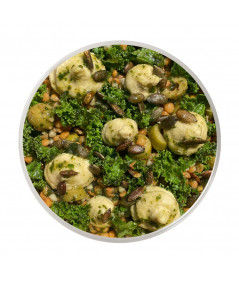 BOWL - Amanida de llenties, pesto, hummus, kale...