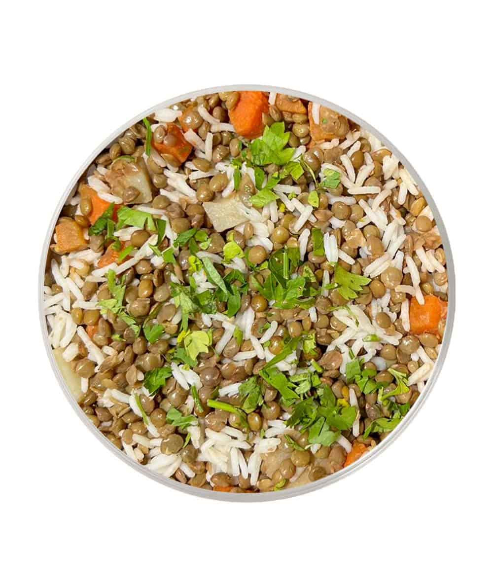 Lentils with Potatoes, Rice and Carrot