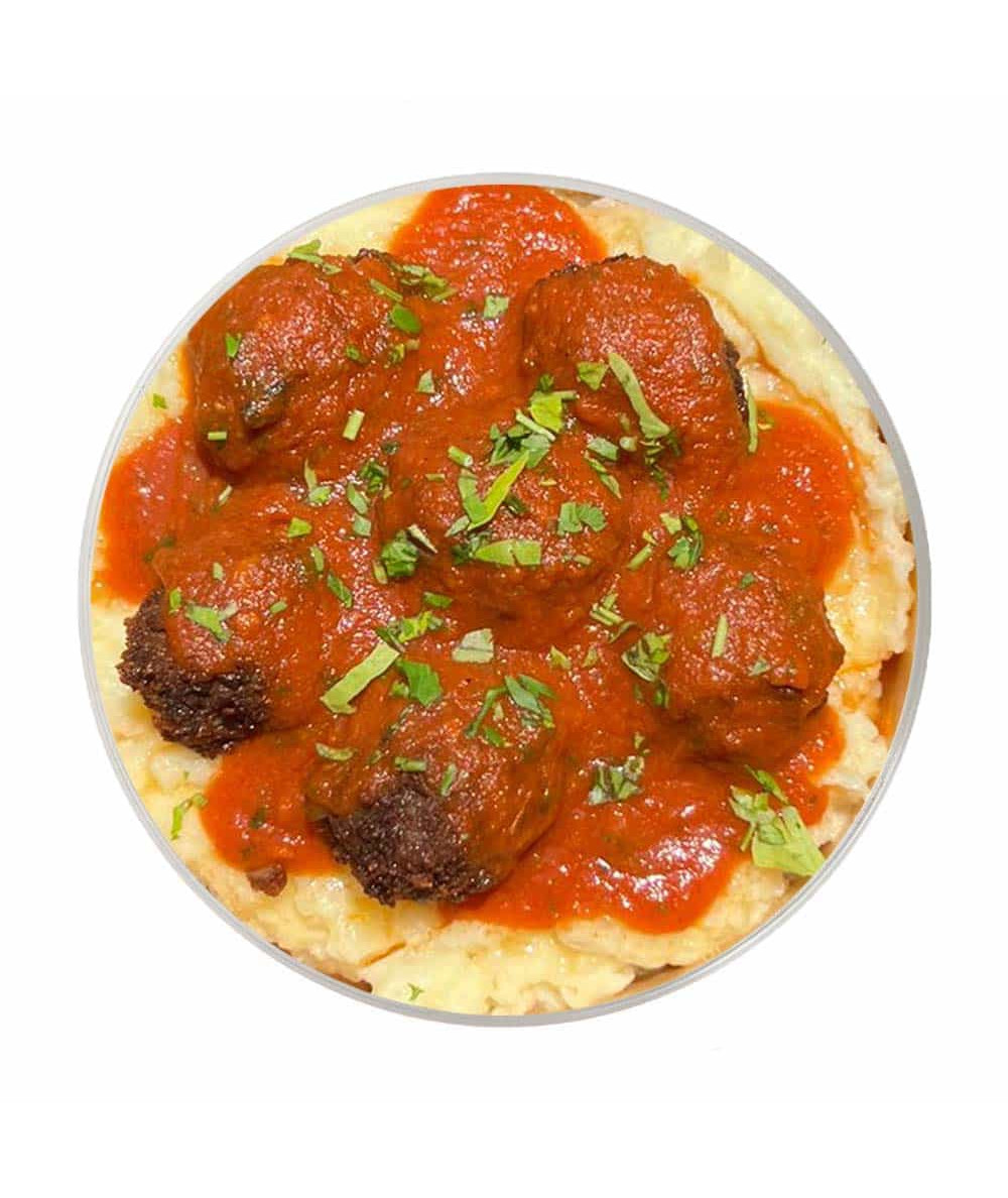 Heura Meatballs with Tomato Sauce