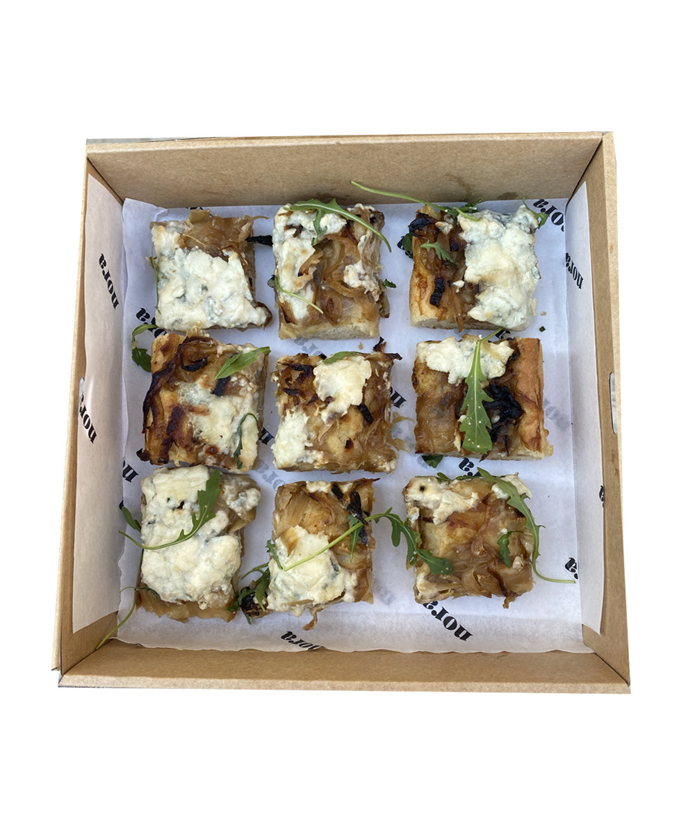 Box Gorgonzola and Onion Focaccia
