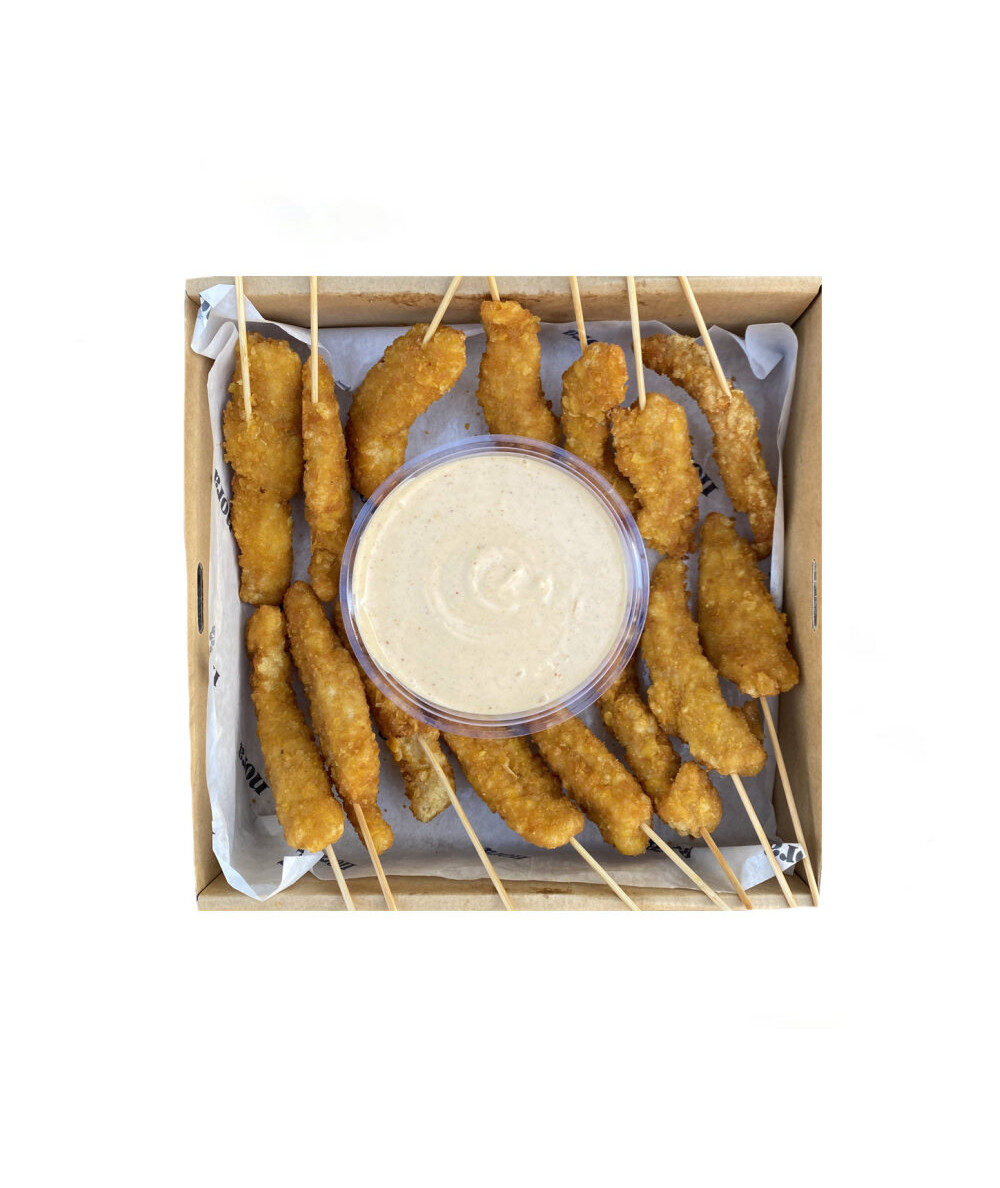 Chicken fingers with our great sauce!