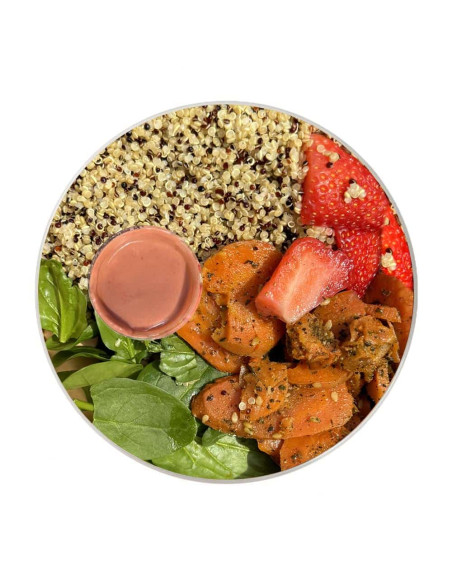 Amanida de Quinoa amb Maduixes & Pastanaga