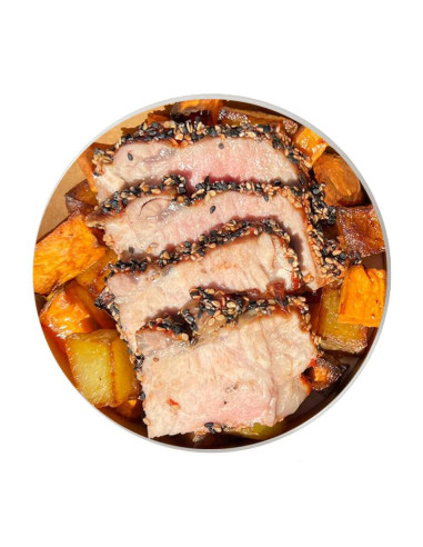 Loin with Sesame and Chia Crust