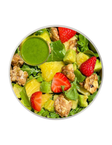 Pineapple, Avocado, Strawberries & Caramelized Walnuts Salad