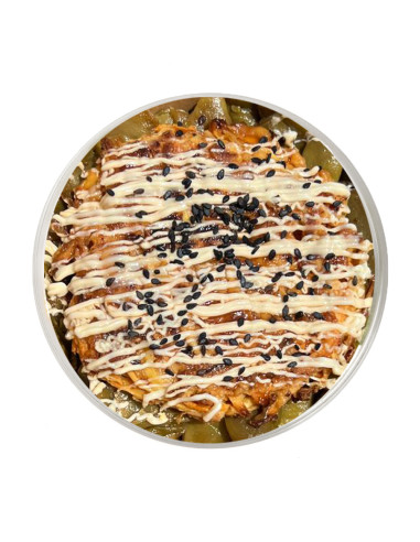 Okonomiyaki de repollo y zanahoria