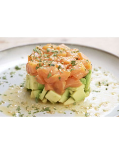 Mini tartar de salmón con...