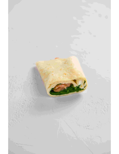Mini Wrap d’Espinacs, Salmó i Formatge