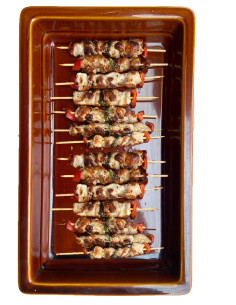 Brocheta De Pollo Con Verduras