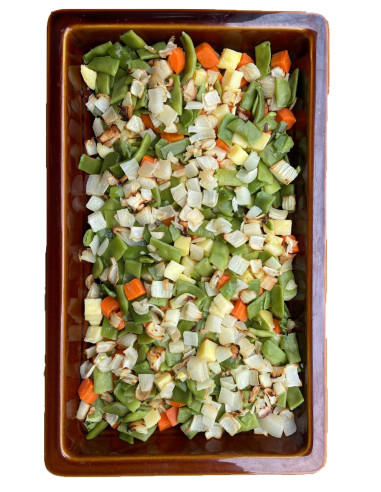 Boiled Potato, Carrot, Green Bean, and Onion