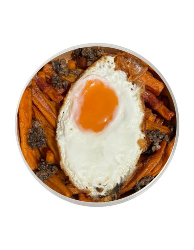 Sweet Potato Fries with Fried Egg and Truffle