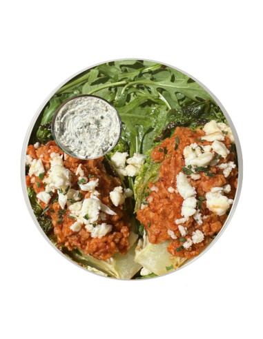 Little Gem Lettuce with Soy Bolognese