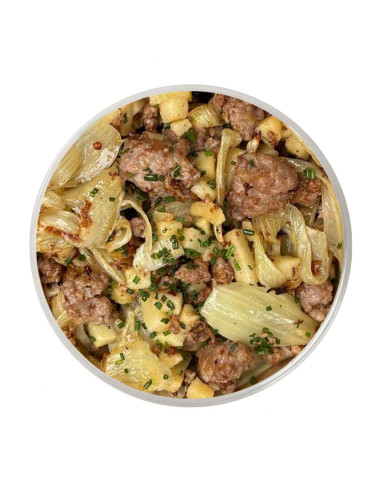 Pulled Butifarra with Pieces of Apple