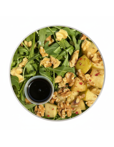 Ensalada de poma caramel·litzada i ruca