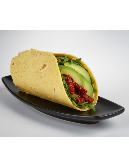 Mini Wrap de Aguacate, Tomate Seco y Rúcula Sin Gluten