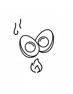 Huevo Duro, pasta y brócoli