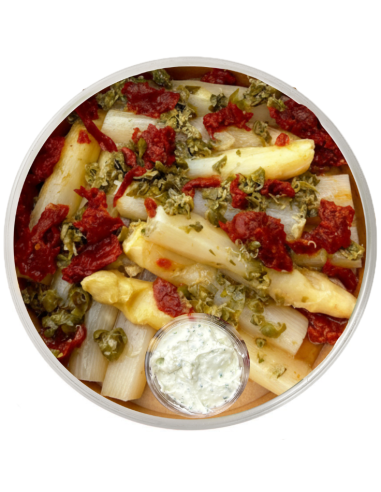 White Asparagus with Sun-Dried Tomato...