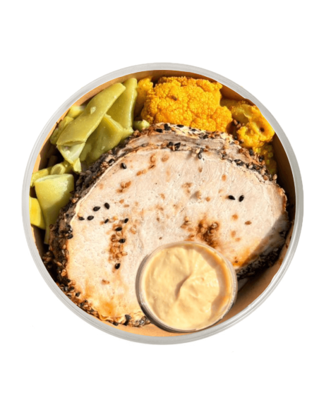 Lomo Crujiente con Sésamo y Miso