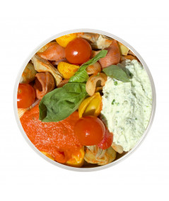 Conchiglie with Tomato Sauce & Artichokes