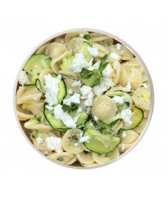 Casarecce Vegà amb Carbassons Saltejats, Formatge Feta Vegà i Llimona