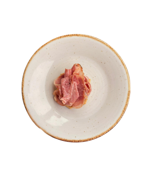 Bocadito de Carpaccio de Roast Beef con cracker de Romero