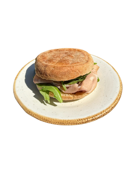 English Muffin amb Mortadela Trufada