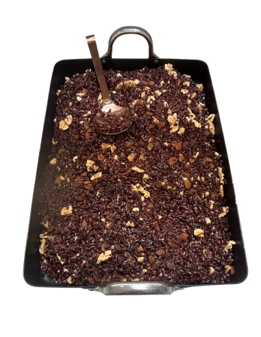 Arroz Venere con Pasas y Nueces