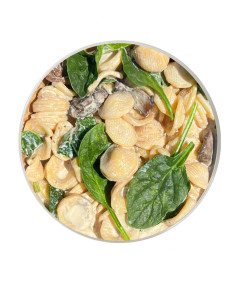 Pasta Ligera con Setas & Espinaca