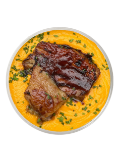 Glazed pork belly