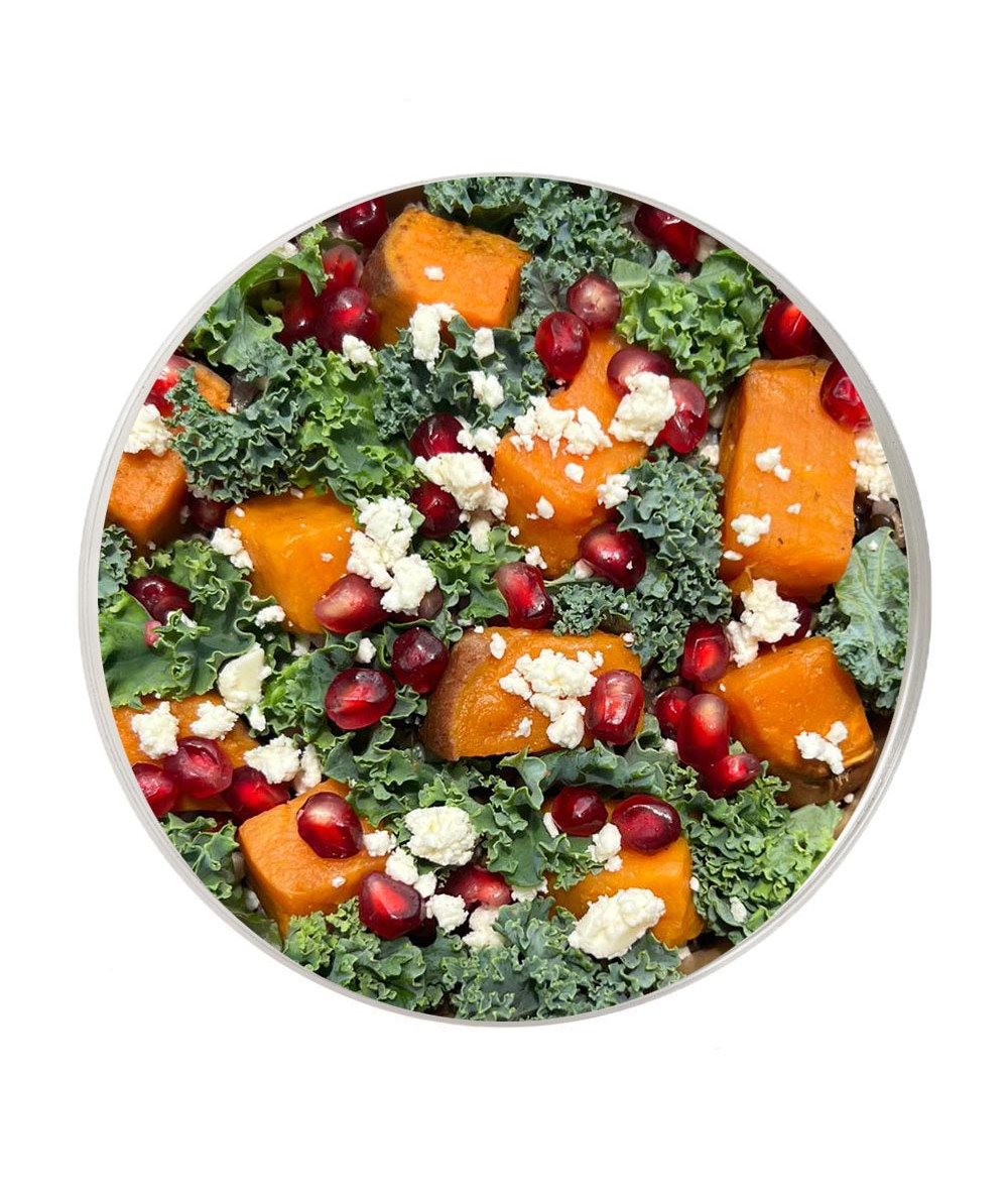 Ensalada de Kale, Queso Feta, Boniato...