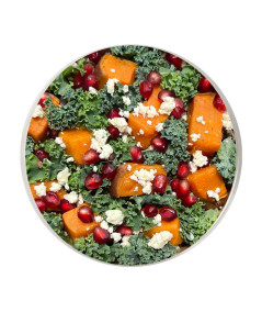 Ensalada de Kale, Queso Feta, Boniato & Granada
