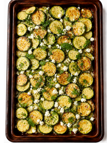 Zucchini Slices with Feta and Mint