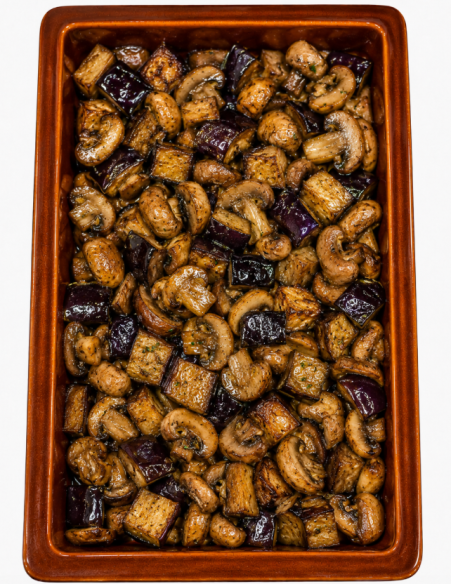 Sautéed Mushrooms and Eggplant